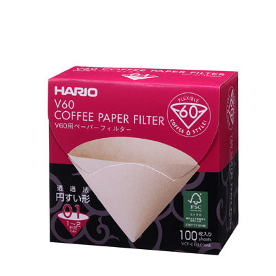 Hario V60 濾紙 100張 盒裝 (Hario V60 Filter Paper 100 sheets Box)
